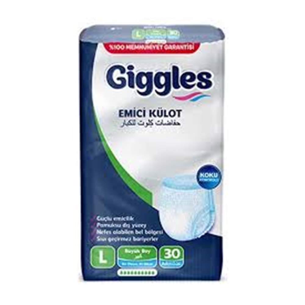 GİGGLES KÜLOTLU HASTA ALT BEZİ 30 LU LARGE