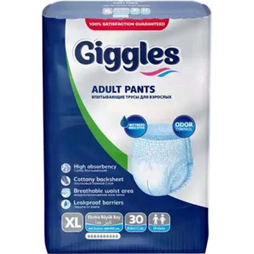 GİGGLES KÜLOTLU HASTA ALT BEZİ 30 LU XLARGE
