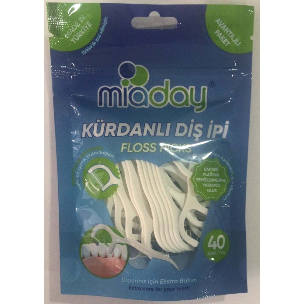 MİADAY KÜRDANLI DİŞ İPİ 40 LI