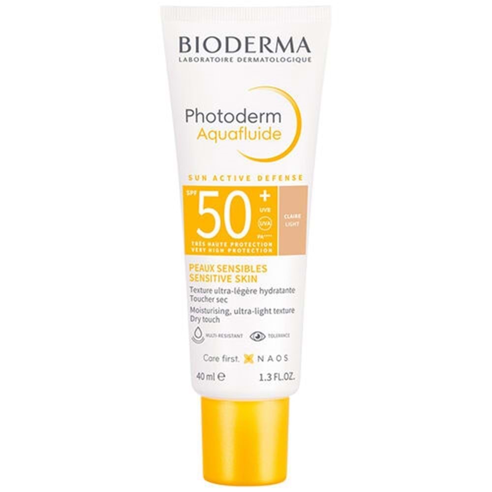 BİODERMA PHOTODERM AQUA FLUID SPF50+LİGHT 40ML TÜM CİLTLER İÇİN RENKLİ GÜNEŞ KREMİ