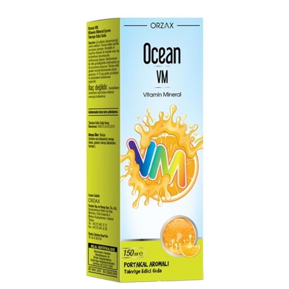 OCEAN VM VİTAMİN ŞURUP 150 ML