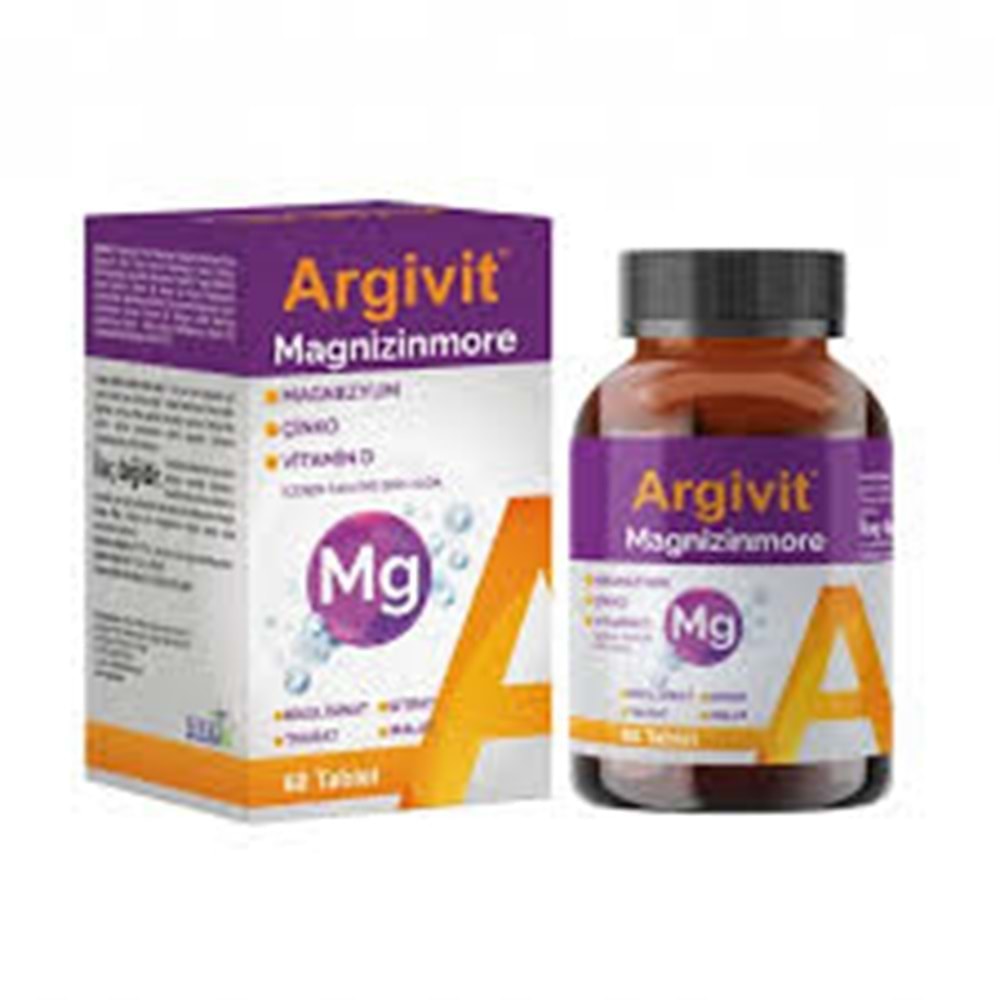 ARGİVİT MAGNİZİNMORE 60 TABLET ( Bisglisinat & sitrat & Malat & Taurat )