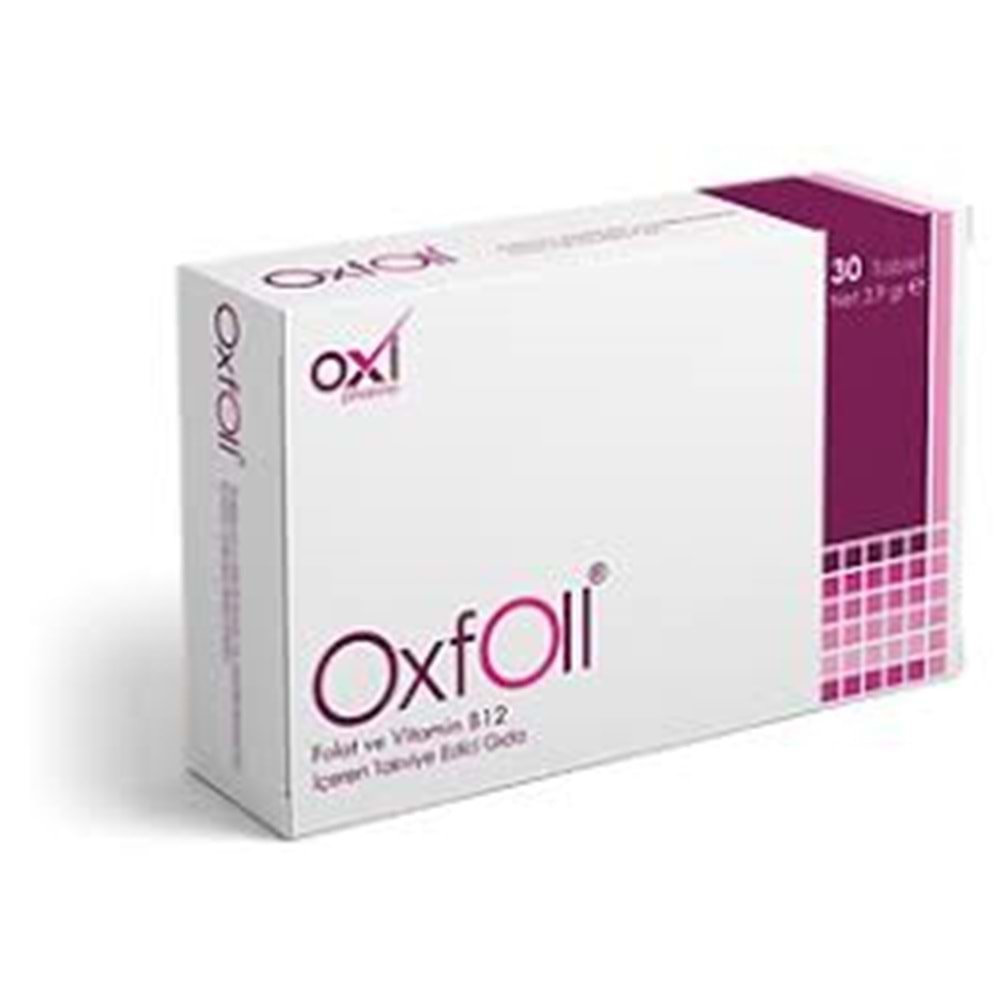 OXİ OXFOLL VİTAMİN B12 & FOLİK ASİD 30 TABLET