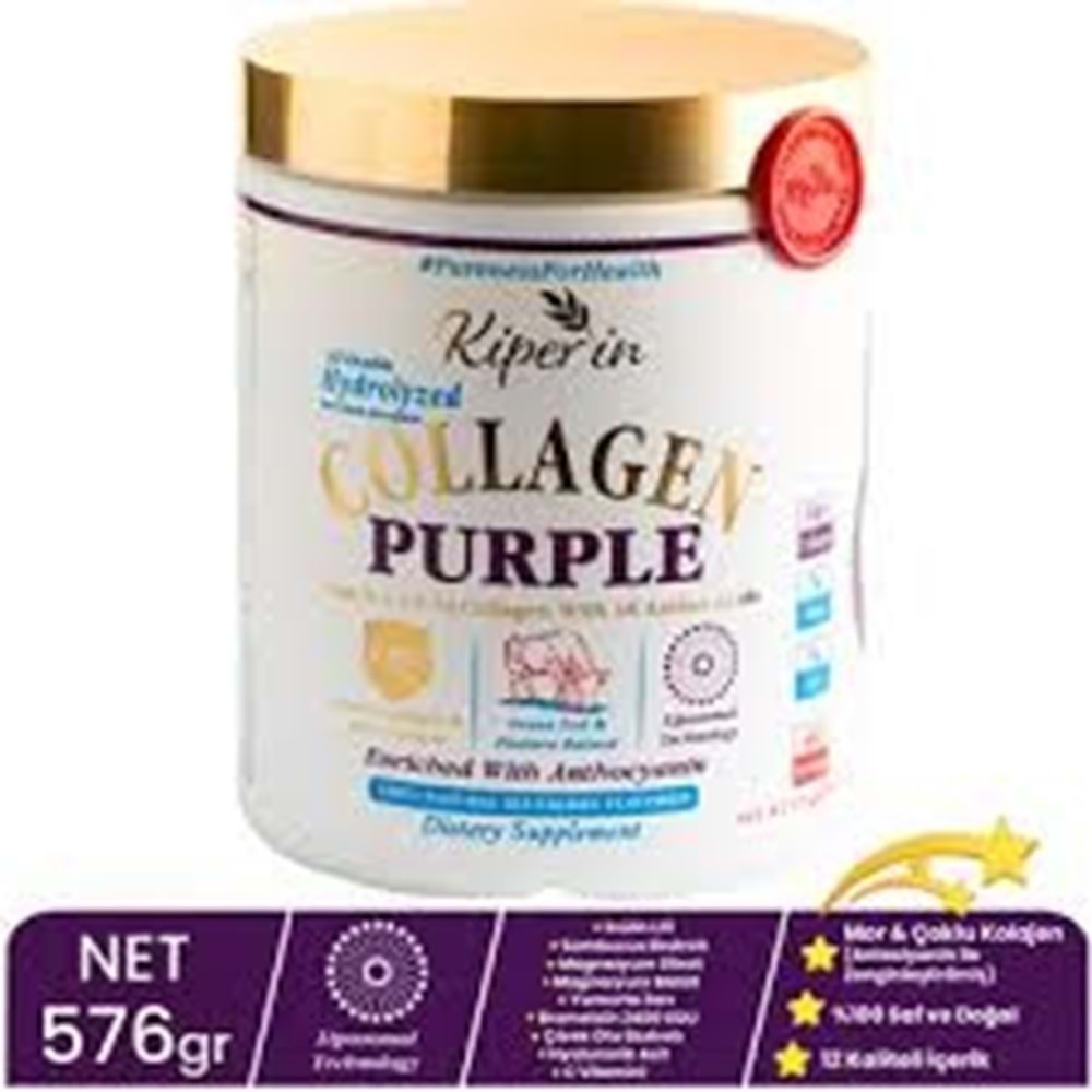 KİPERİN PURPLE COLLAGEN TOZ KOLAJEN 40 GÜNLÜK 575 GR