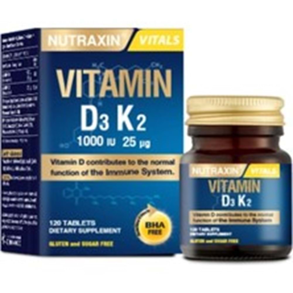 NUTRAXIN D3K2 VITAMIN 1000 IU 120 TABLET