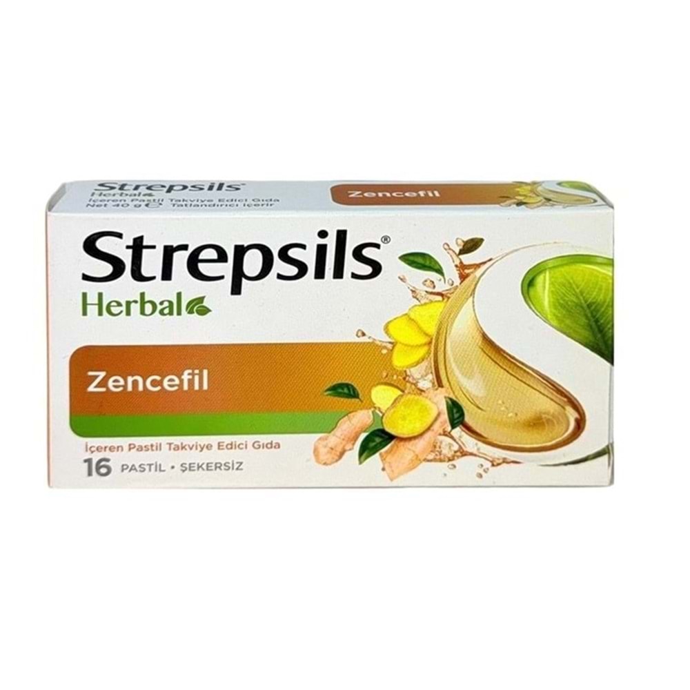 STREPSİLS HERBAL ZENCEFİL 16 LI PASTİL