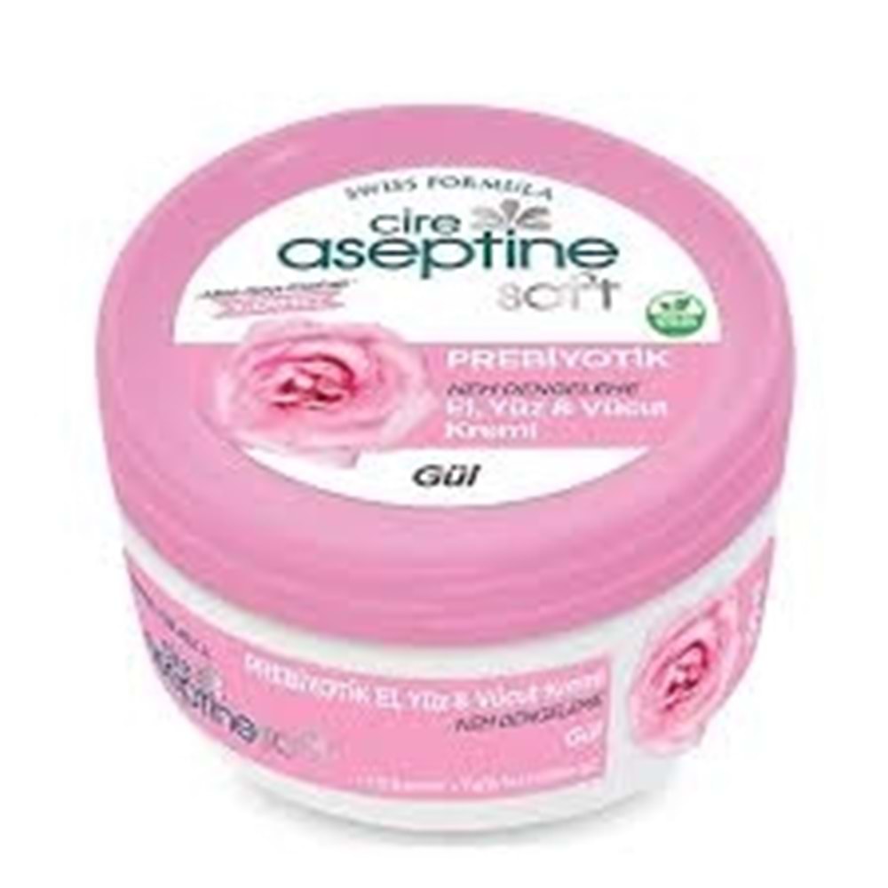 CİRE ASEPTİNE SOFT EL VE CİLT KREM 200 ML. GÜL KAVANOZ
