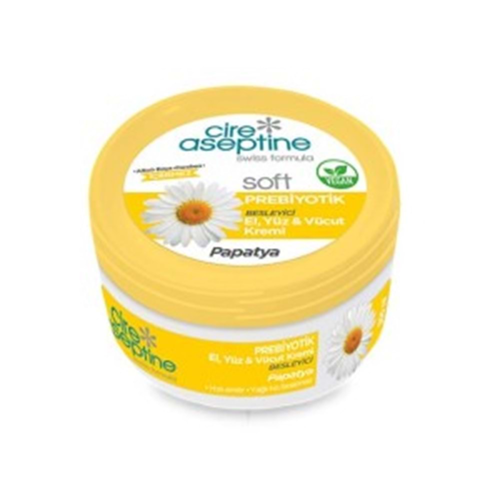 CİRE ASEPTİNE EL VE CİLT KREM SOFT 300 ML. PAPATYA KAVONOZ