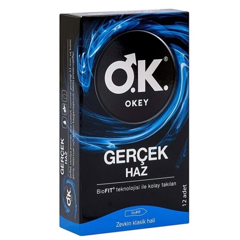 OKEY PREZERVATİF GERÇEK HAZ 12 Lİ
