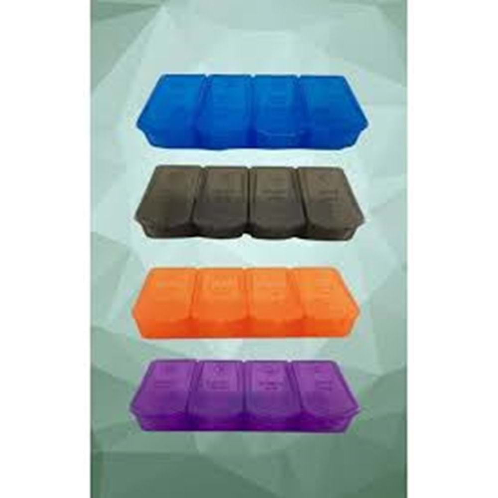 BLUEWEL İLAÇ SAKLAMA KUTUSU HAFTALIK-GÜNLÜK RENKLİ