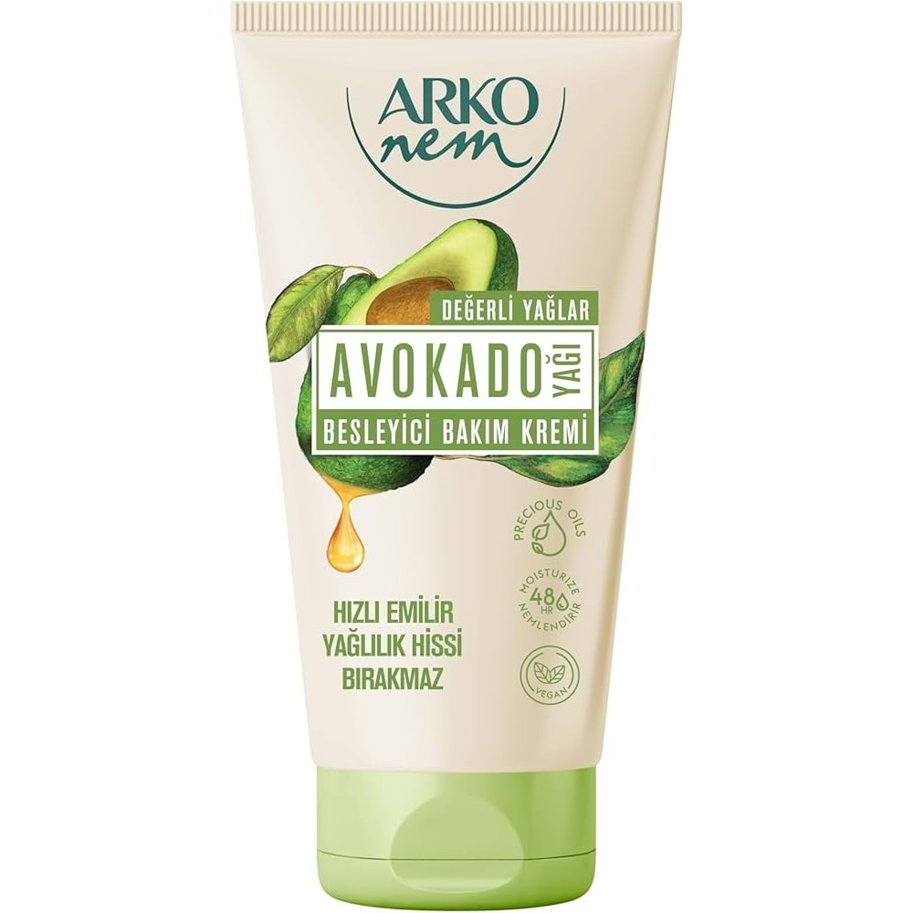 ARKO NEM EL VE CİLT AVOKADO YAĞI DEĞERLİ YAĞLAR 60 ML