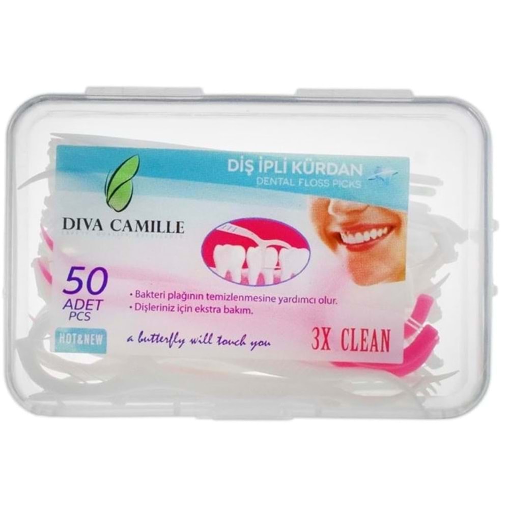 DIVA CAMILLE DİŞ İPİ KÜRDANLI 50 Lİ