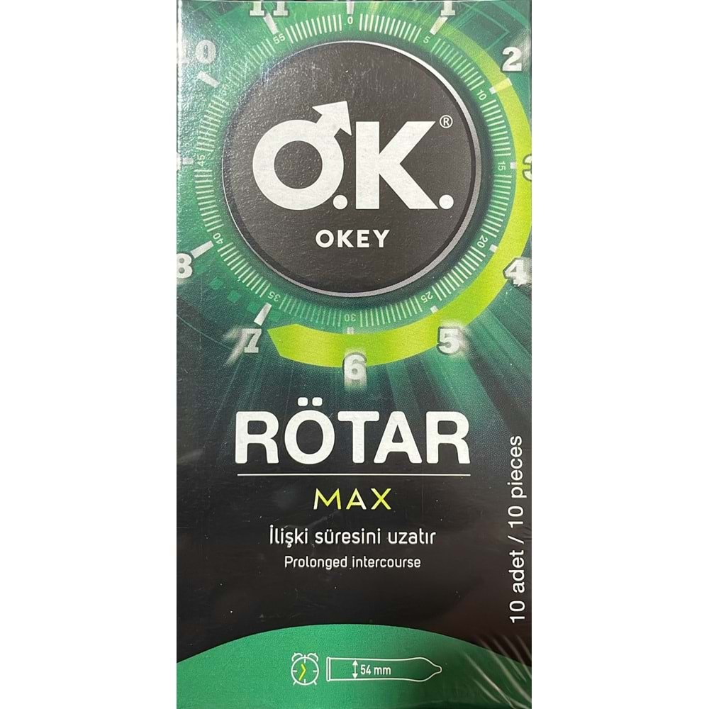 OKEY PREZERVATİF RÖTAR MAX İLİŞKİ SÜRESİNİ UZATIR 10 LU