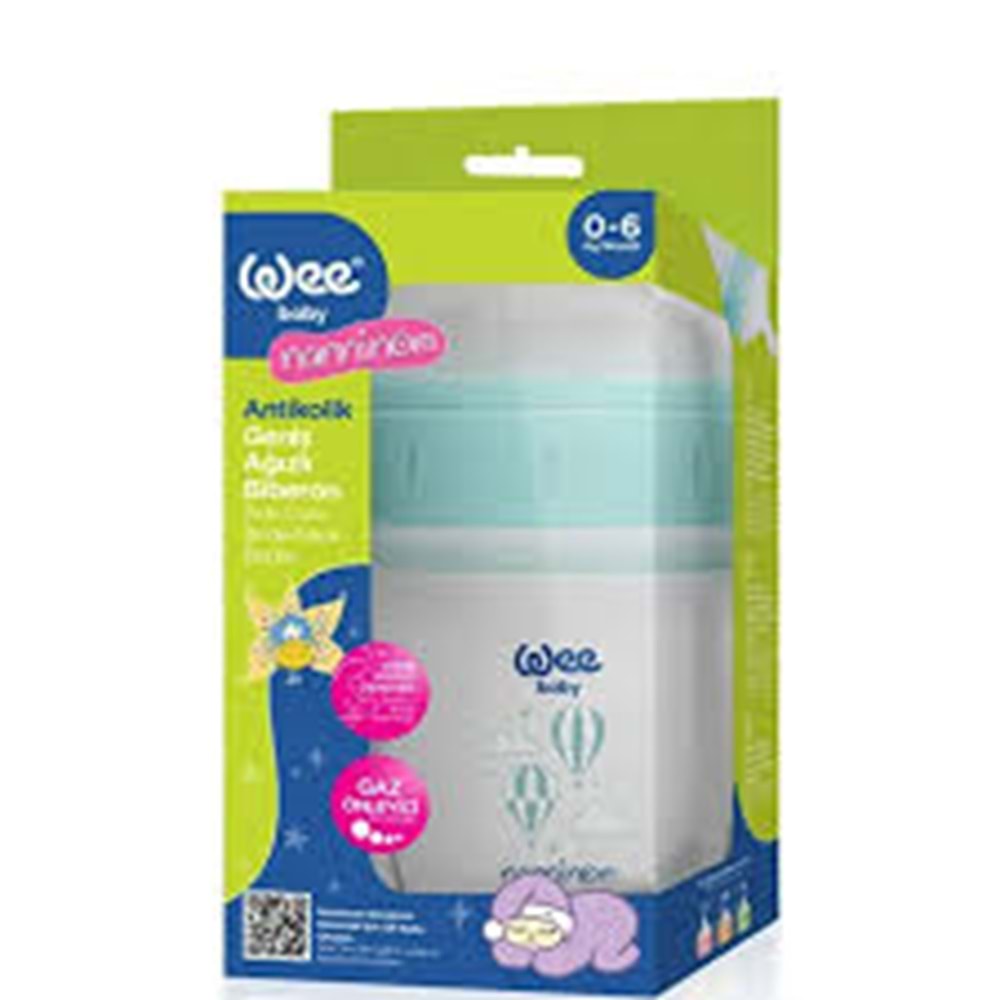 WEE BABY NANNİNOM BİBERON GENİŞ AĞIZLI ANTİKOLİK PP 250 ML 0-6 AY ( 645 )