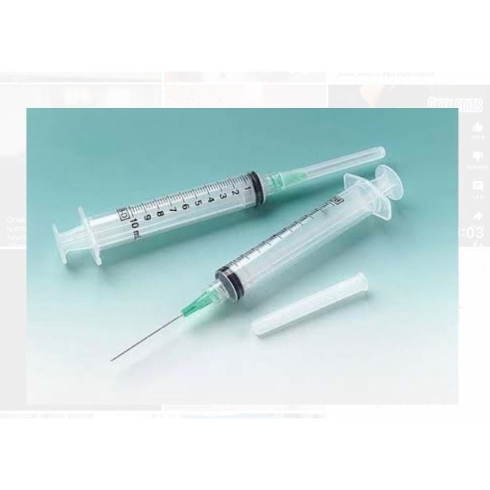 GENJECT ENJEKTÖR 10 CC YEŞİL (250 Lİ PAKET)