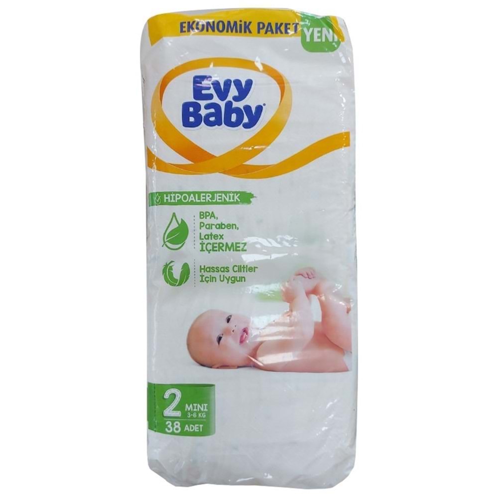 ÇOCUK BEZİ NO:2 EVY BABY 38 Lİ