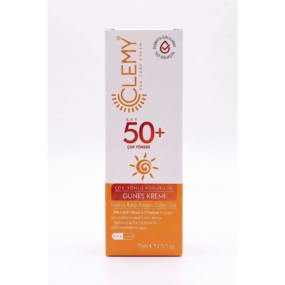 CLEMY SUN CARE CREAM 50 SPF 75 ML GÜNEŞ KREMİ