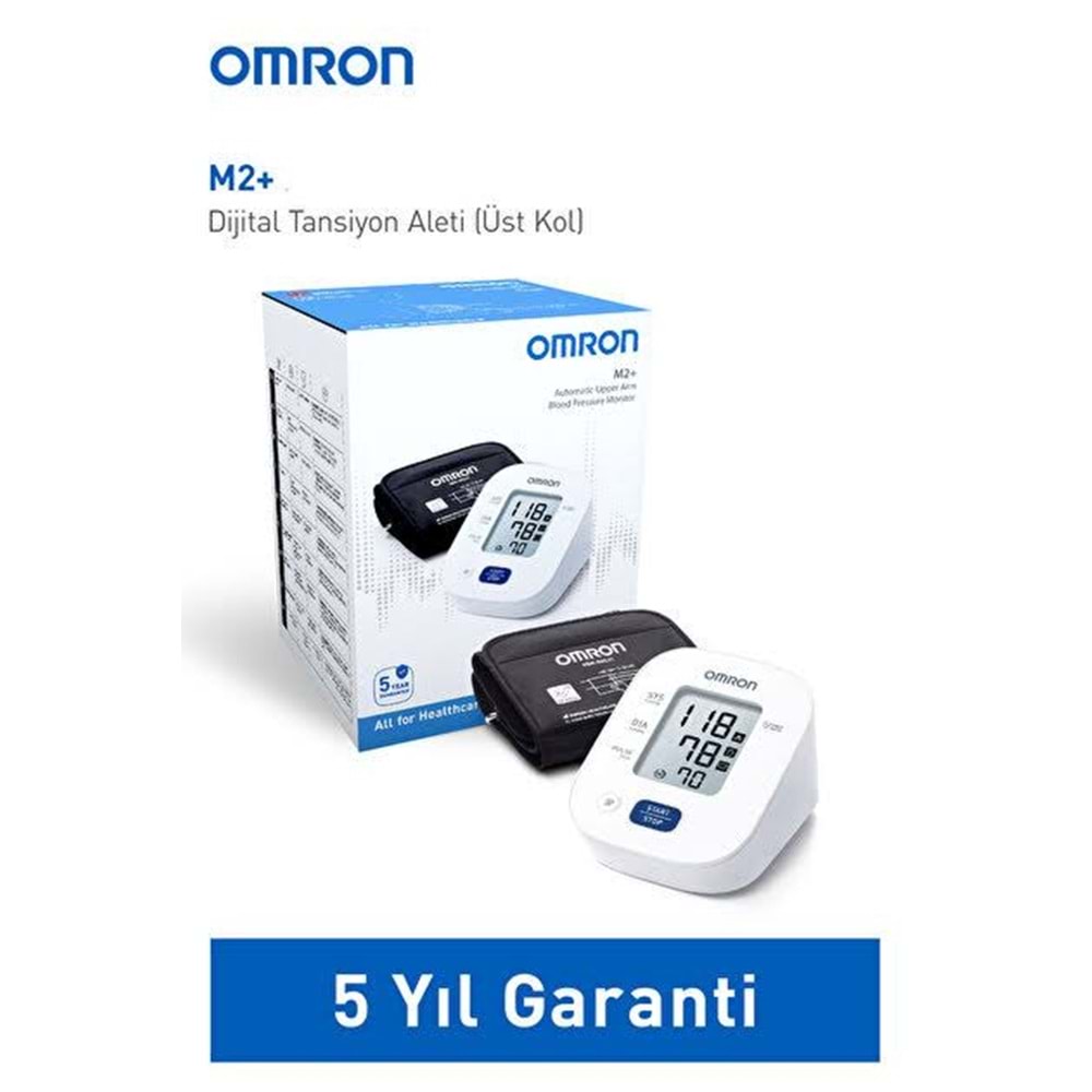 OMRON M2+ (HEM-7188-LE DİJİTAL TANSİYON ALETİ KOLDAN HAFIZALI ( 5 YIL FİRMA GARANTİSİ )