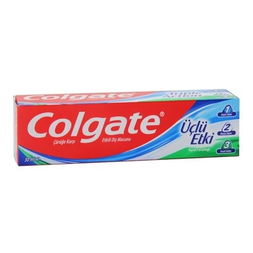 COLGATE DİŞ MACUNU 50 ML. ÜÇLÜ ETKİ