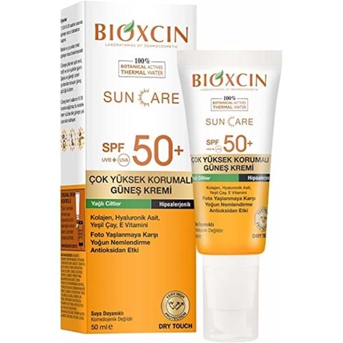 GÜNEŞ KREMİ BİOXCIN SUN CARE SPF50+ HİPOALERJENİK ( YAĞLI CİLTLER İÇİN ) 50 ML