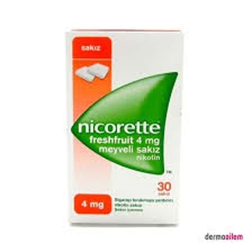NİCORETTE MEYVELİ SAKIZ 4 MG 30 SAKIZ