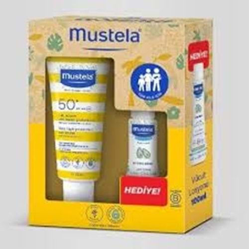 MUSTELA BEBEK GÜNEŞ LOSYONU SPF50+ TÜM AİLE İÇİN 200 ML + MUSTELA HYDRA BODY LOSYON 100 ML HEDİYELİ