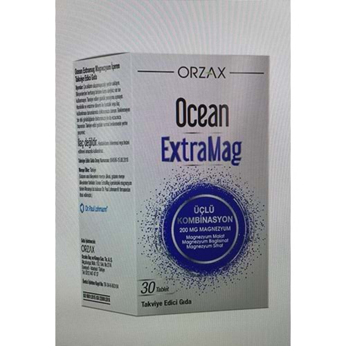 OCEAN EXTRAMAG MAGNEZYUM 30 TABLET GÜÇLÜ KOMBİNASYON ( MAG.MALAT&MAG.GLİSANAT&MAG.SİTRAT)