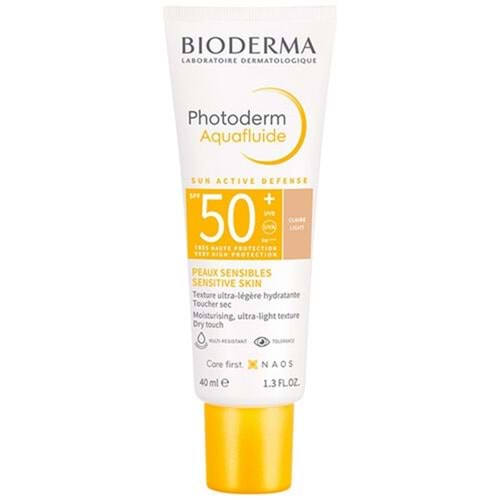 BİODERMA PHOTODERM AQUA FLUID SPF50+LİGHT 40ML TÜM CİLTLER İÇİN RENKLİ GÜNEŞ KREMİ