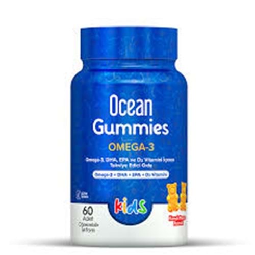 OCEAN GUMMIES KİDS OMEGA 3 ÇİĞNEME JEL FORMU