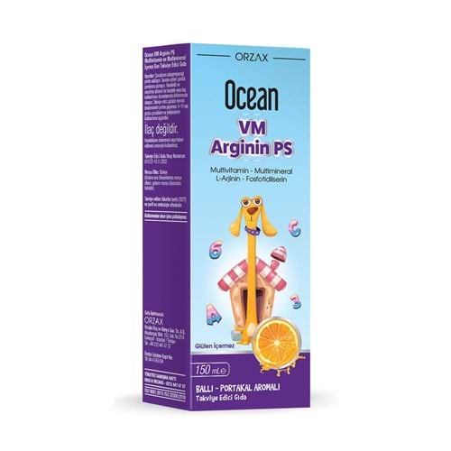 OCEAN VM ARGİNİN PS ŞURUP 150 ML ( MULTİVİTAMİN & L-ARJİNİN )