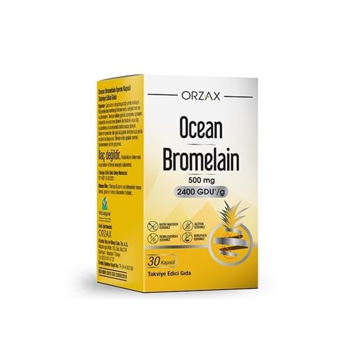 OCEAN BROMELAİN 500 MG 30 KAPSÜL ( SİNDİRİM & ÖDEM ATICI )
