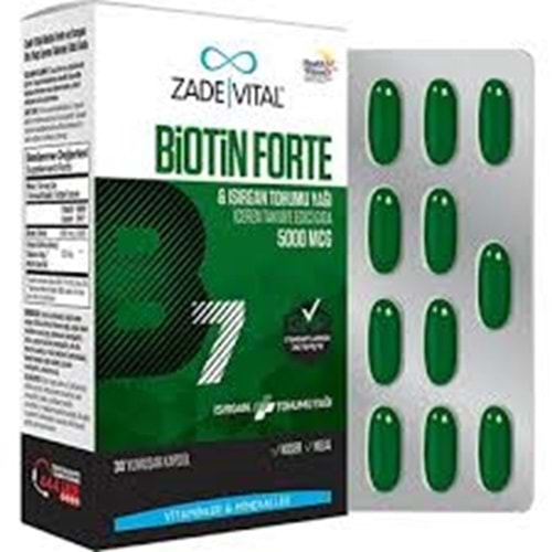 ZADE VİTAL BİOTİN FORTE 30 KAPSÜL