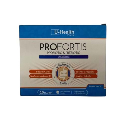 U-HEALTH PHARMA PROFORTİS PROBİYOTİK VE PREBİYOTİK 10 FLAKON