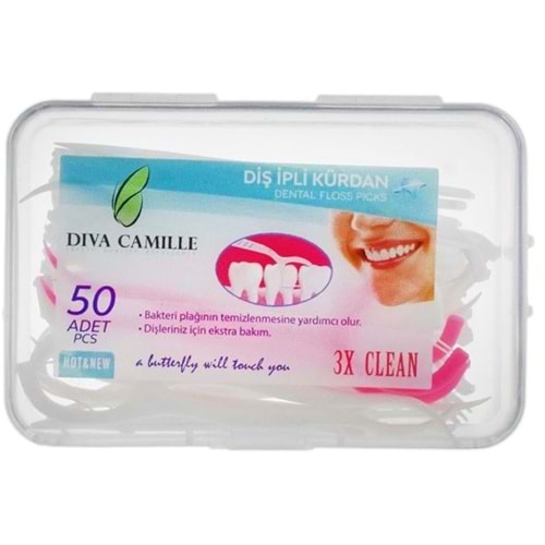 DIVA CAMILLE DİŞ İPİ KÜRDANLI 50 Lİ