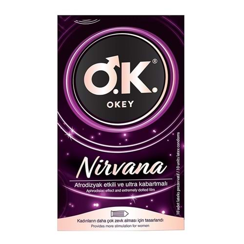 OKEY PREZERVATİF NİRVANA AFRODİZYAK ETKİLİ VE ULTRA KABARTMALI 12 Lİ