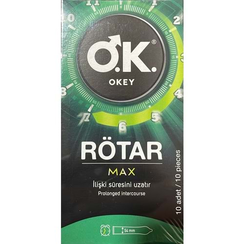 OKEY PREZERVATİF RÖTAR MAX İLİŞKİ SÜRESİNİ UZATIR 10 LU