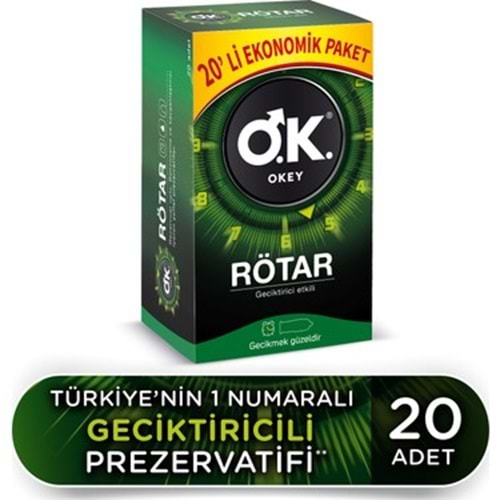 OKEY PREZERVATİF RÖTAR GECİKTİRİCİ ETKİLİ 20 Lİ