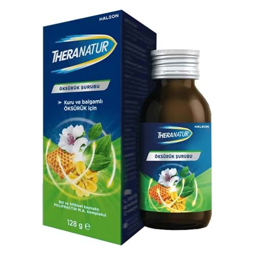THERANATUR BİTKİSEL ÖKSÜRÜK ŞURUBU 128 G ( KURU VE BALGAMLI ÖKSÜRÜK İÇİN ) BALLI
