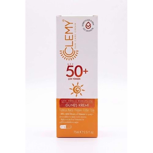 CLEMY SUN CARE CREAM 50 SPF 75 ML GÜNEŞ KREMİ