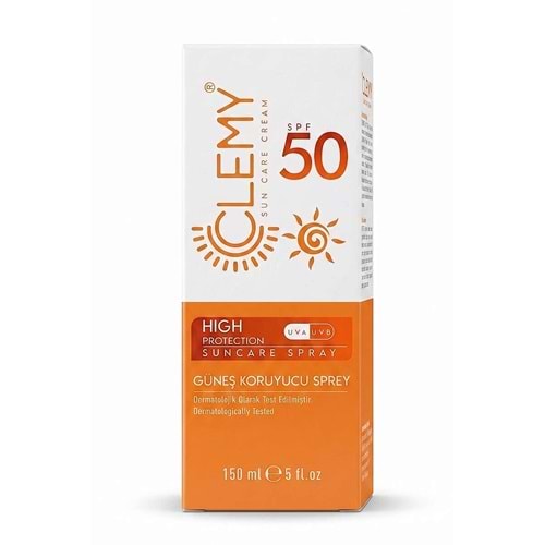 CLEMY SUN CARE CREAM 50 SPF 150 ML SPREY GÜNEŞ KREMİ