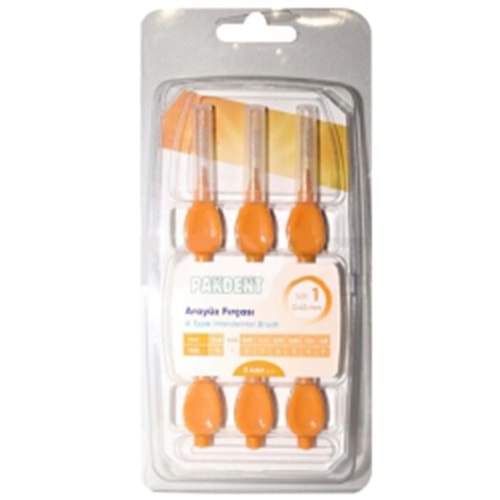 PAKDENT ARAYÜZ FIRÇASI TURUNCU NO:1 6 LI 0,45 MM