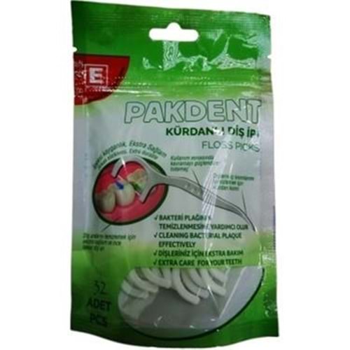 PAKDENT DİŞ İPİ KÜRDANLI 32 Lİ POŞET