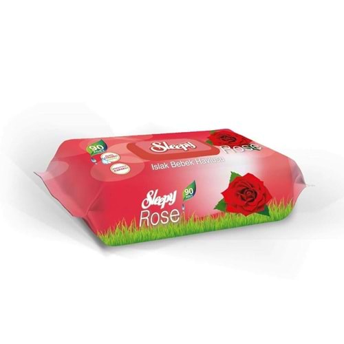 SLEEPY ISLAK MENDİL ROSE 90 LI
