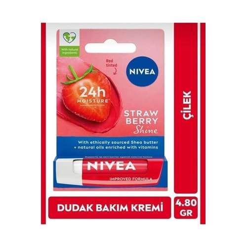 NIVEA LİP STİCK DUDAK BAKIM KREMİ 4,8 GR ( ÇİLEK )