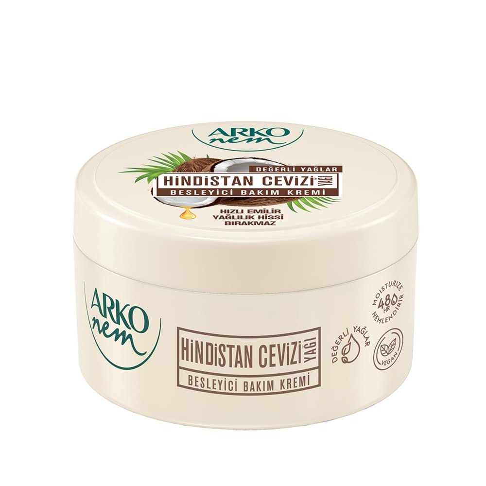 ARKO NEM HİNDİSTAN CEVİZİ YAĞI BESLEYİCİ EL BAKIM KREMİ 250 ML.